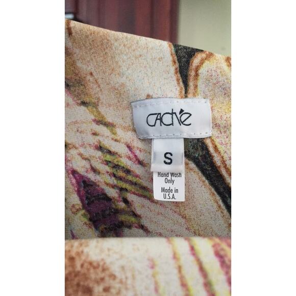 Cache One Shoulder Animal Print Dress Sz. S - Picture 4 of 5